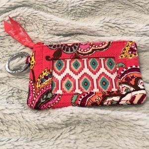 Vera Bradley ID holder w/key ring